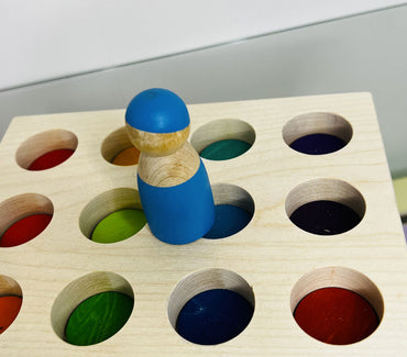 set omini con base di legno