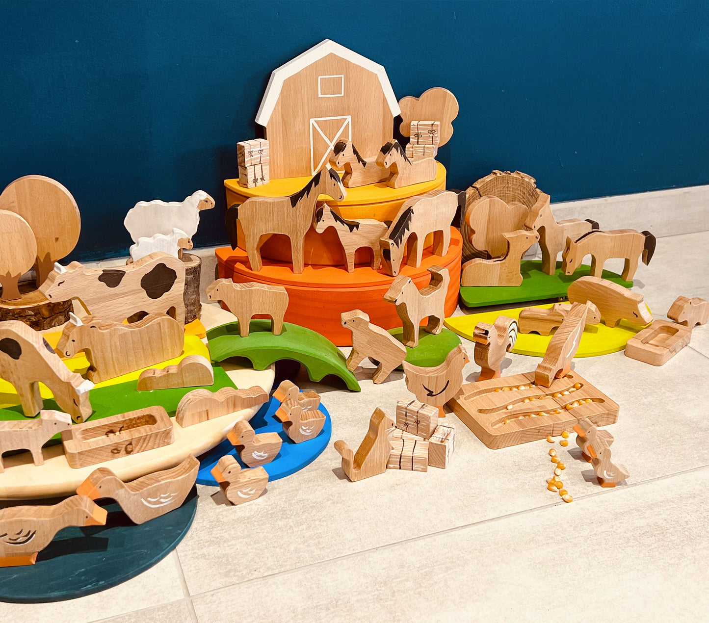 SET completo animali fattoria + elementi