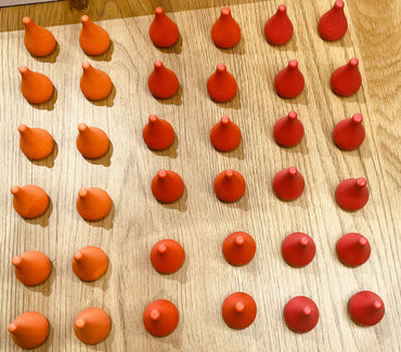 Mini Set Forme gocce tonalità rosso Mandala