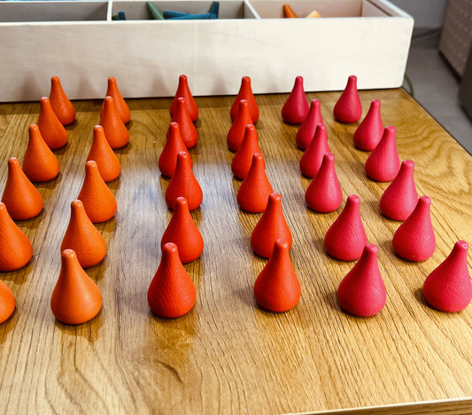 Mini Set Forme gocce tonalità rosso Mandala