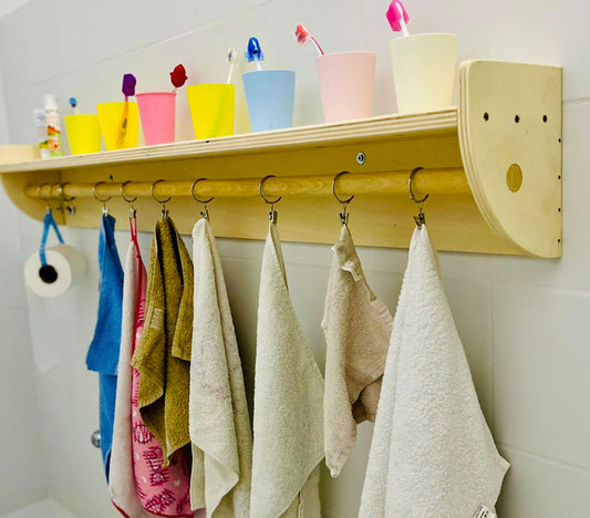 Mensola per porta bicchieri e asciugamani