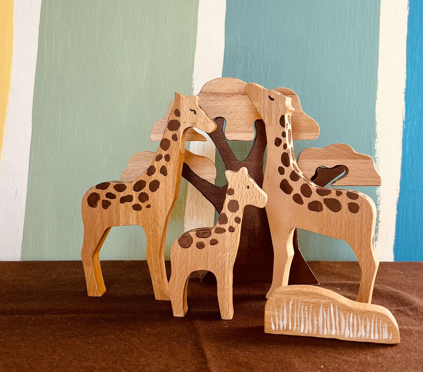 Famiglia di giraffe